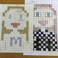 Pixel Art con puntos de cruz