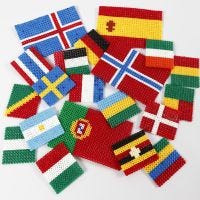 Las banderas del mundo hechas a partir de cuentas de fusible Nabbi.