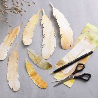 Feathers made from watercolour paper