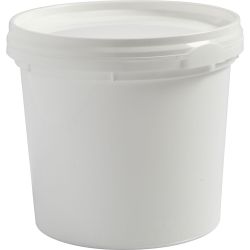 Cubo de plástico con tapa