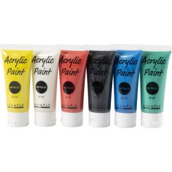 Pintura acrílica metálica