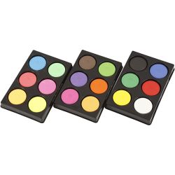 Acuarelas, A: 16 mm, dia 44 mm, colores ne&oacute;n, colores primario, colores adicionales, 1 paquete
