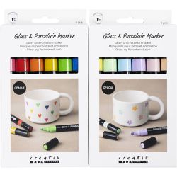 Marcadores de porcelana y cristal