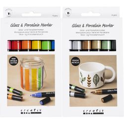 Marcadores de porcelana y cristal