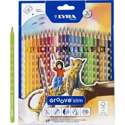 Lápices de colores con surco delgados