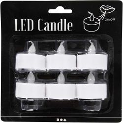 Vela calientaplatos de LED