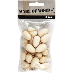 Mini huevos de madera