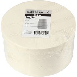 Cajas de madera redondas