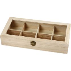 Caja con tapa de vidrio