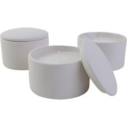 Jarra de cristal con vela incluida