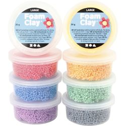 Foam Clay Large, surtido de colores, 8x20 gr/ 1 paquete