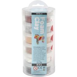 Foam Clay®, Metálica, marrón harmonía, 6x14 gr/ 1 paquete