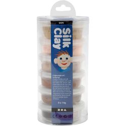 Silk Clay®, colores de piel, 6x14 gr/ 1 paquete