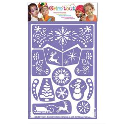 Plantilla adhesiva de pintura facial