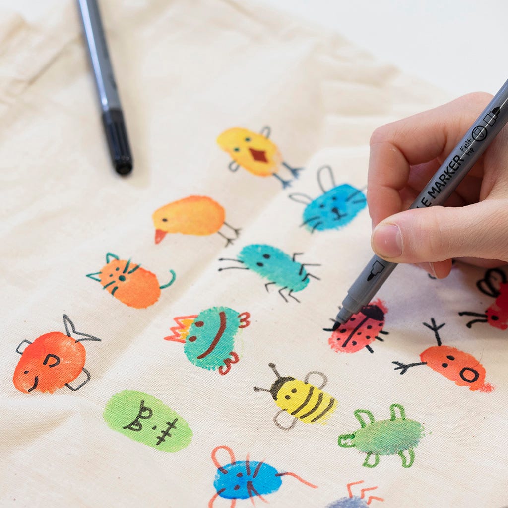 Pintar bolsas de tela para niños clearance