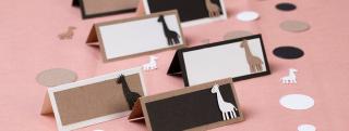 Tarjetas para la mesa para bautizos