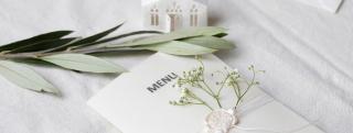 Carta de menú para bodas